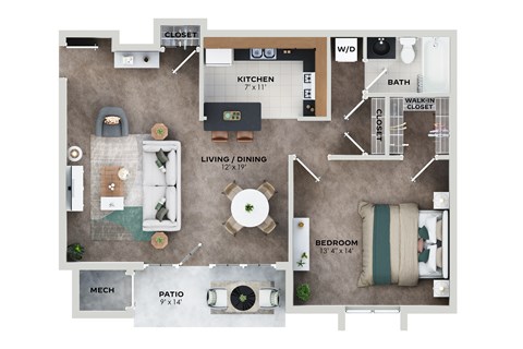 1 bed 1 bath A at Shenandoah Station Apartments, Triangle, 22172